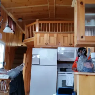 Inside of deluxe cabin