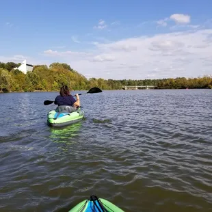 Kayaking near the entrance.