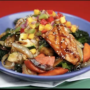 Grilled Salmon Bowl