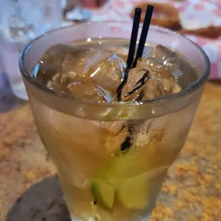 a glass of cold drink