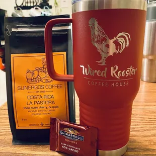 The Wired Rooster coffee swag, picked up today