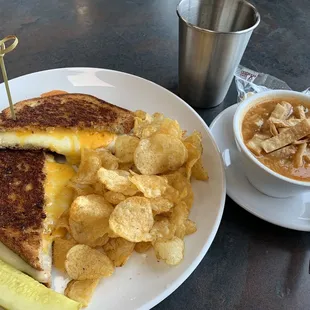 Sargento Supreme Panini and a cup of Southwestern Chicken and Rice Soup