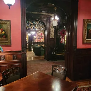 Looking through the parlor