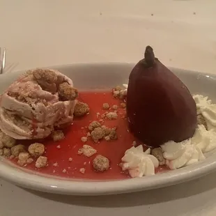 Poached pear desert