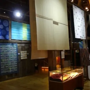 Inside of barn, quilt gallery to the left.
