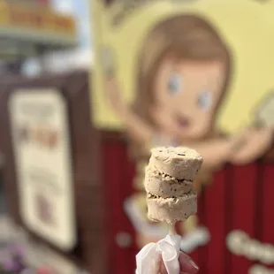 Cookie dough on a stick