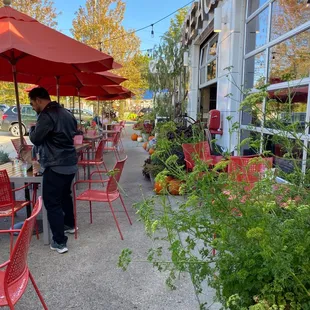 Outdoor seating. Decor