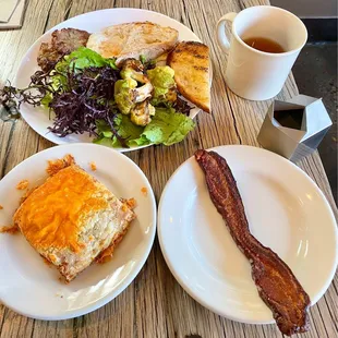 Cheese biscuit &amp; bacon was decent. The creamer they gave me curdled in my coffee though.