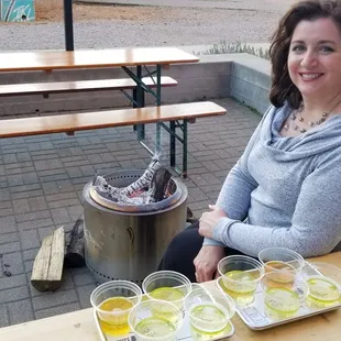 Drinks by the firepit