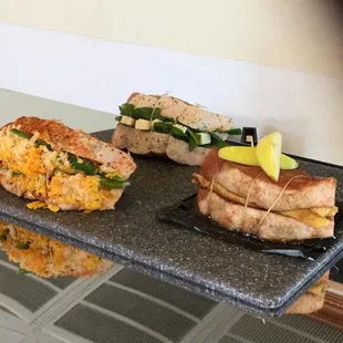 a variety of sandwiches