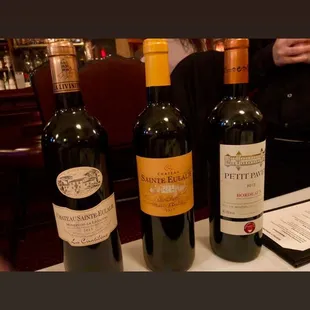 Just a sample of a great wine selection!