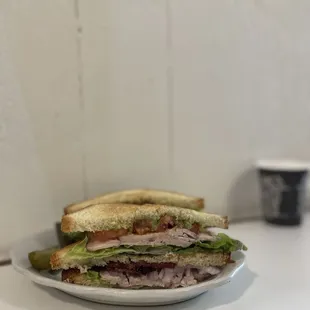 a sandwich on a plate