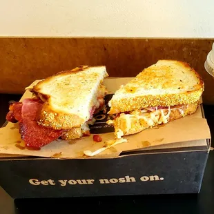 a sandwich and a drink