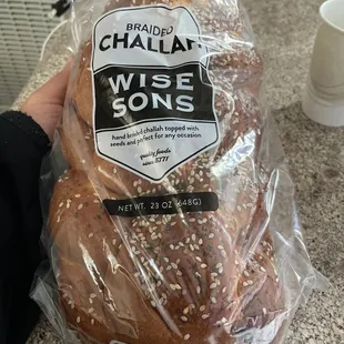 Braided challah loaf