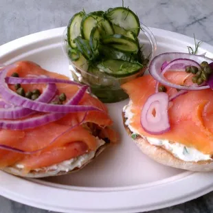 Open Face Lox Bagel