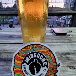 a glass of beer