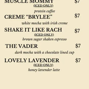 Wisegal Specialty Drinks