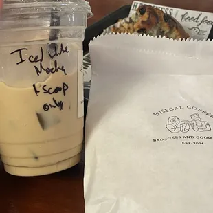 Iced White Mocha Half Sweet