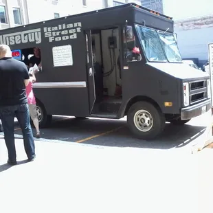 Truck at the food pod on 2nd and Pike.