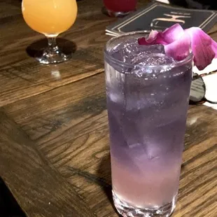 Ube-by (purple cocktail) and other drinks