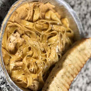 Blackened chicken Alfredo