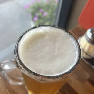 a glass of beer