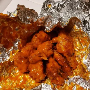 Take out wings. They lay on the sauce! This is the one place I don't have to boost with my own.