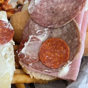 See the brown areas of the salami?  Wouldn't let my family eat this crap. complacencies ate the root of failures.