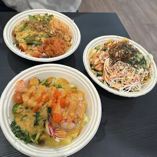 S6. Salmon Breeze Poke S9. The Rain of Fire Poke  Create Your Own with 2 Proteins