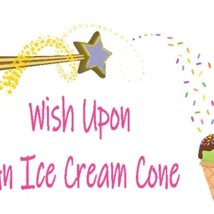 an ice cream cone with a wand
