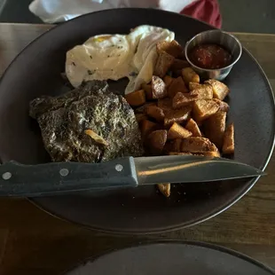 Steak and eggs