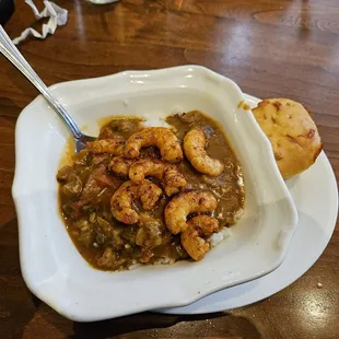 My first time here and the gumbo was amazingly delicious. My only regret is that I didn&apos;t order the full bowl..