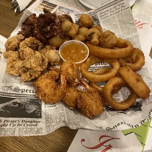 a plate of fried food