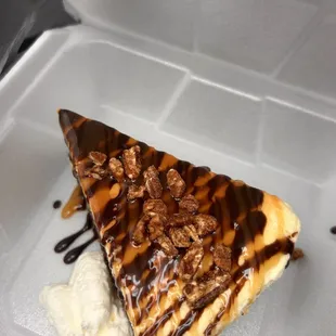 turtle brownie cheesecake
