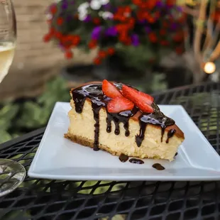 a piece of cake on a plate