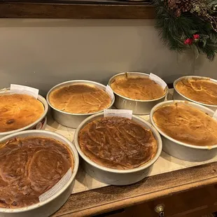 Bevy of cheesecakes fresh out of the oven