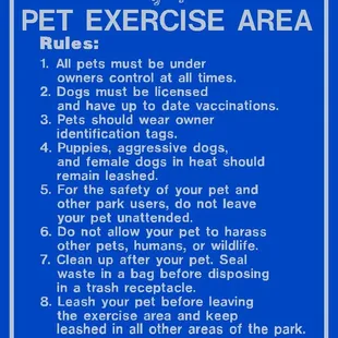 Dog Park Rules