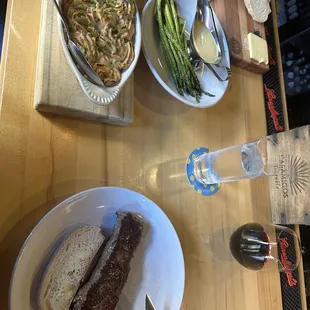 12 oz. New York Strip Garlic Chive Whipped Potato Grilled Asparagus