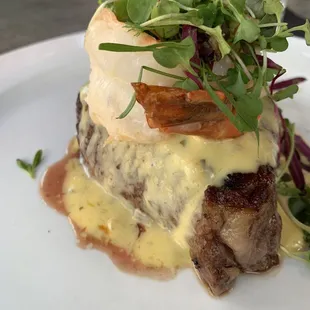 Special 9 oz steak and jumbo shrimp