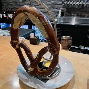 Best pretzel ever! It came out super hot/fresh. The beer cheese dipping sauce is perfect.
