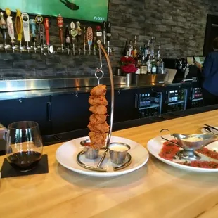 Buffalo alligator and beef carpacciio.