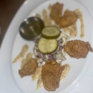 Gulf oysters cornmeal fried