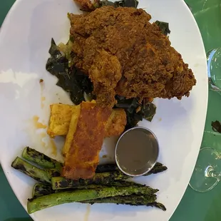 Iron Skillet Fried Half Chicken (Springer Mtn. GA)