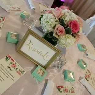 We had total power of designing our centerpieces and they brought our ideas to life!