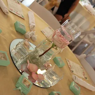 We had total power of designing our centerpieces and they brought our ideas to life!
