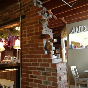Beautiful exposed brick.