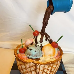 Gravity Defying Ice Cream Cake