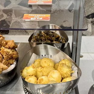 Fried hard boiled eggs