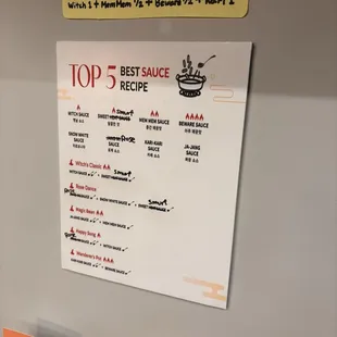 sauce combo recs from staff