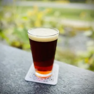 a glass of beer